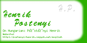 henrik postenyi business card